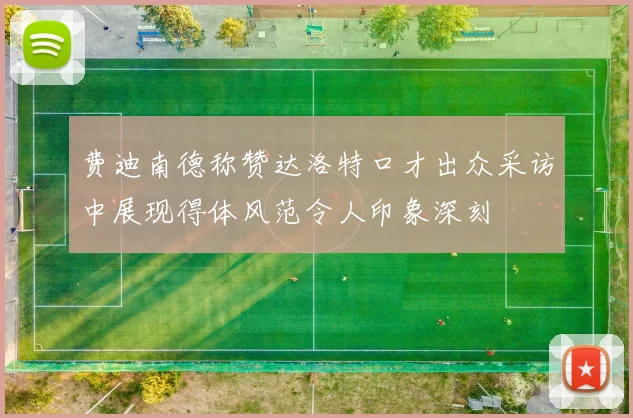 费迪南德称赞达洛特口才出众采访中展现得体风范令人印象深刻